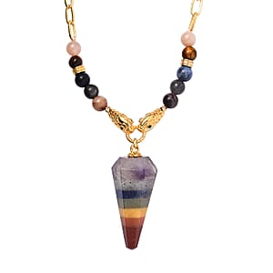 Karis Sinuate Cabs, Thai Black Spinel Paper Clip Chain Snake Necklace 18-20 Inches in 18K YG Plated 73.75 ctw
