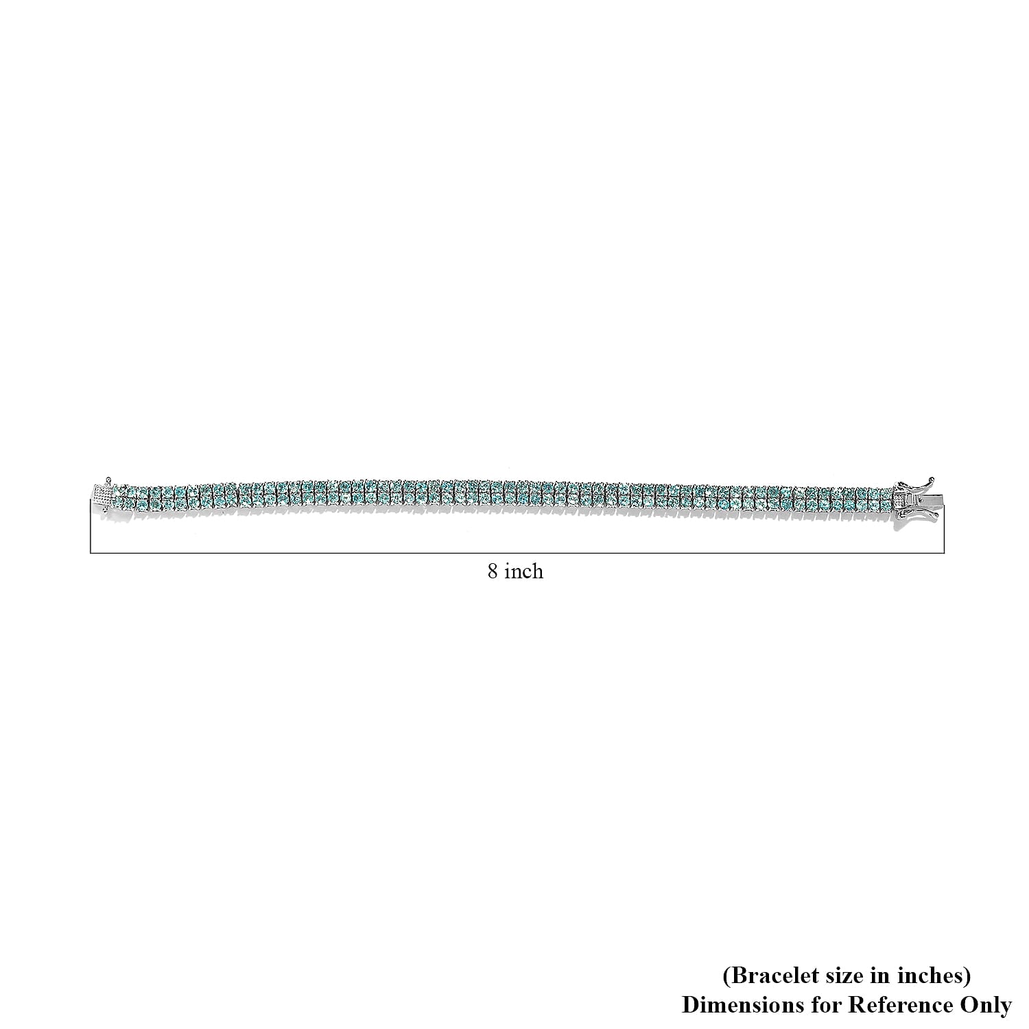 Madagascar Paraiba Apatite 2 Row Tennis Bracelet in Platinum Over Sterling Silver (7.25 In) 9.00 ctw