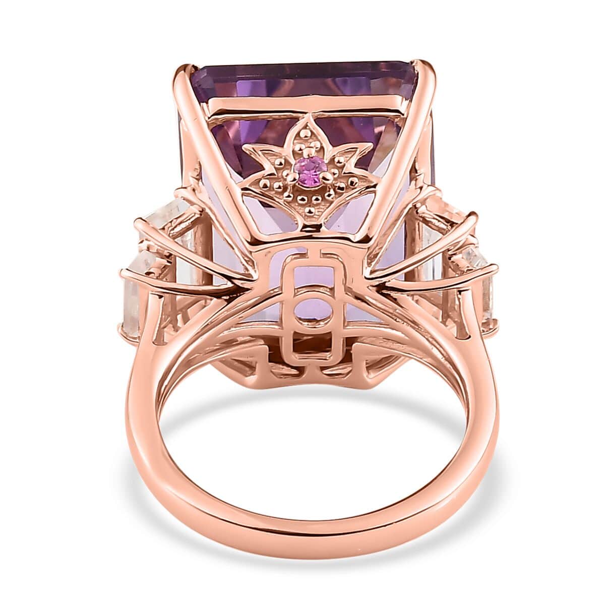 Buy AAA Rose De France Amethyst and Multi Gemstone Ring in Vermeil Rose  Gold Over Sterling Silver (Size 8.0) 25.90 ctw at ShopLC.