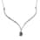 Green Tanzanite and White Zircon Drop Halo Necklace 18 Inches in Platinum Over Sterling Silver 2.75 ctw