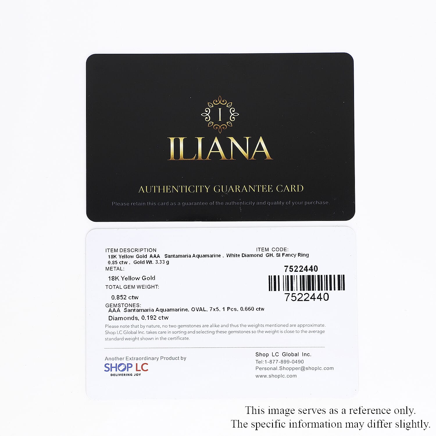 Iliana AAA Santa Maria Aquamarine and G-H SI Diamond 0.85 ctw Ring in 18K Yellow Gold (Size 7.0)