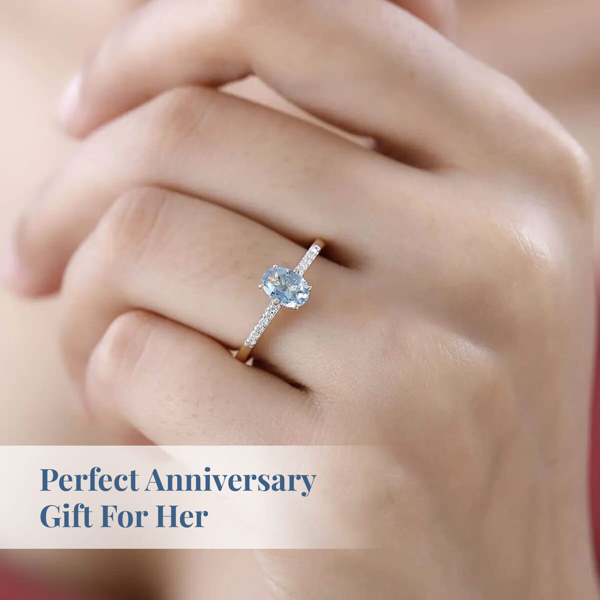 Iliana AAA Santa Maria Aquamarine and G-H SI Diamond 0.85 ctw Ring in 18K Yellow Gold (Size 9.0) image number 4
