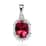 Rhapsody 950 Platinum AAAA Ouro Fino Rubellite and E-F VS2 Diamond Pendant 2.25 ctw