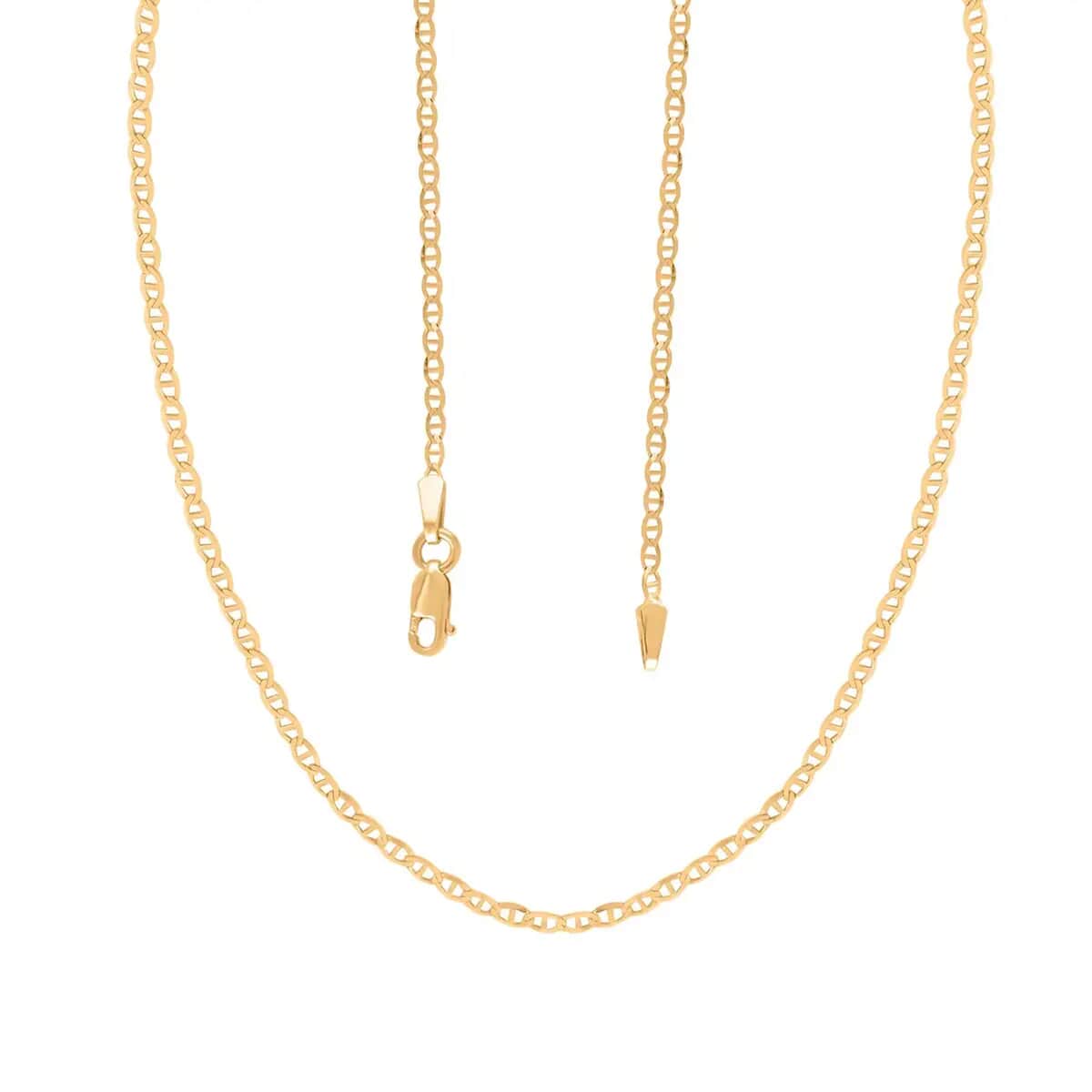 14K Yellow Gold Mariner Chain Necklace , Gold Mariner Necklace , 14K Yellow Gold Chain Necklace , 20 Inch Chain Necklace 1.30 Grams image number 4