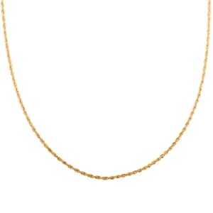 10K Yellow Gold 1.5mm Rope Chain Necklace 20 Inches 1.40 Grams