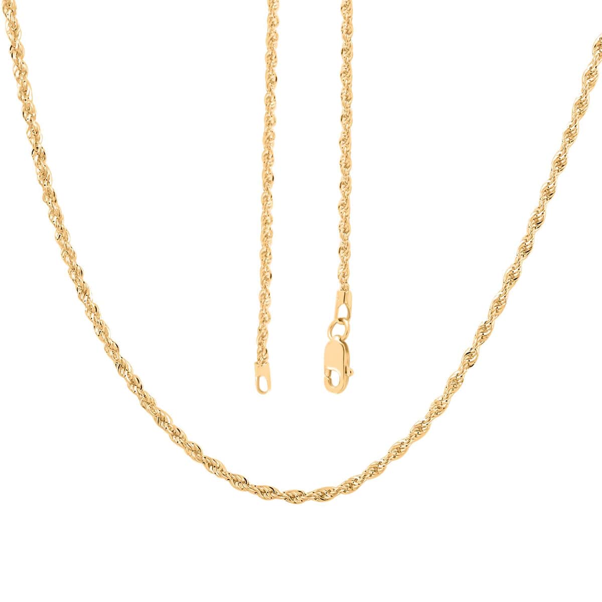 Mother’s Day Gift 10K Yellow Gold 1.5mm Rope Chain Necklace 20 Inches 1.40 Grams image number 5