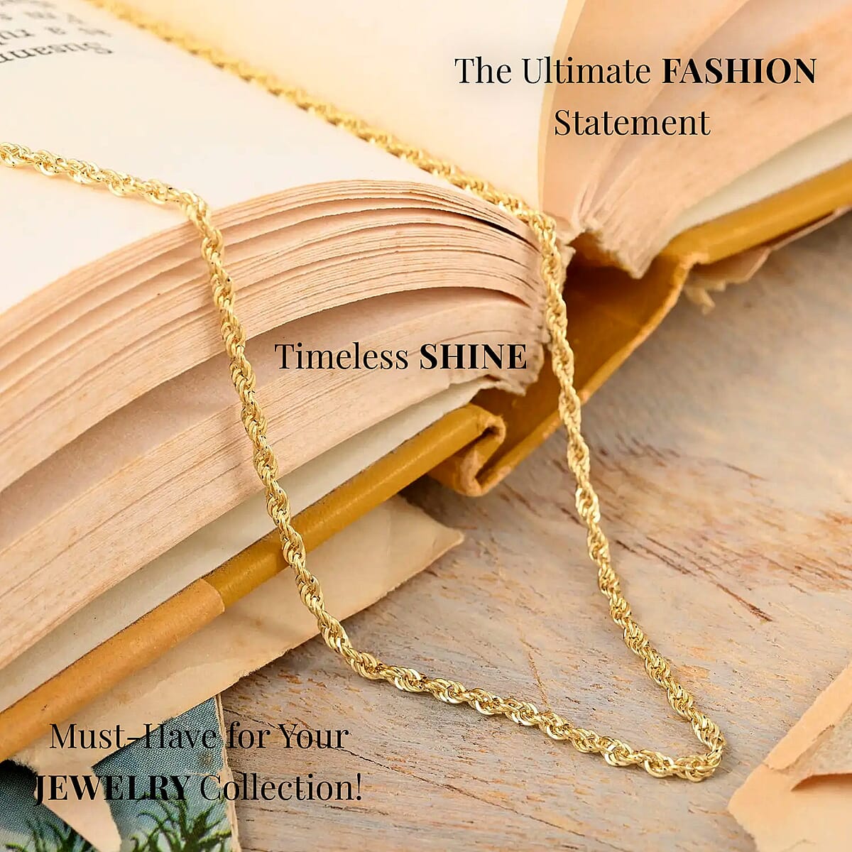 10K Yellow Gold Rope Chain Necklace, Rope Necklace, Gold Necklace, Gold Chain, 22 Inch Necklace 1.5mm 1.5 Grams image number 1