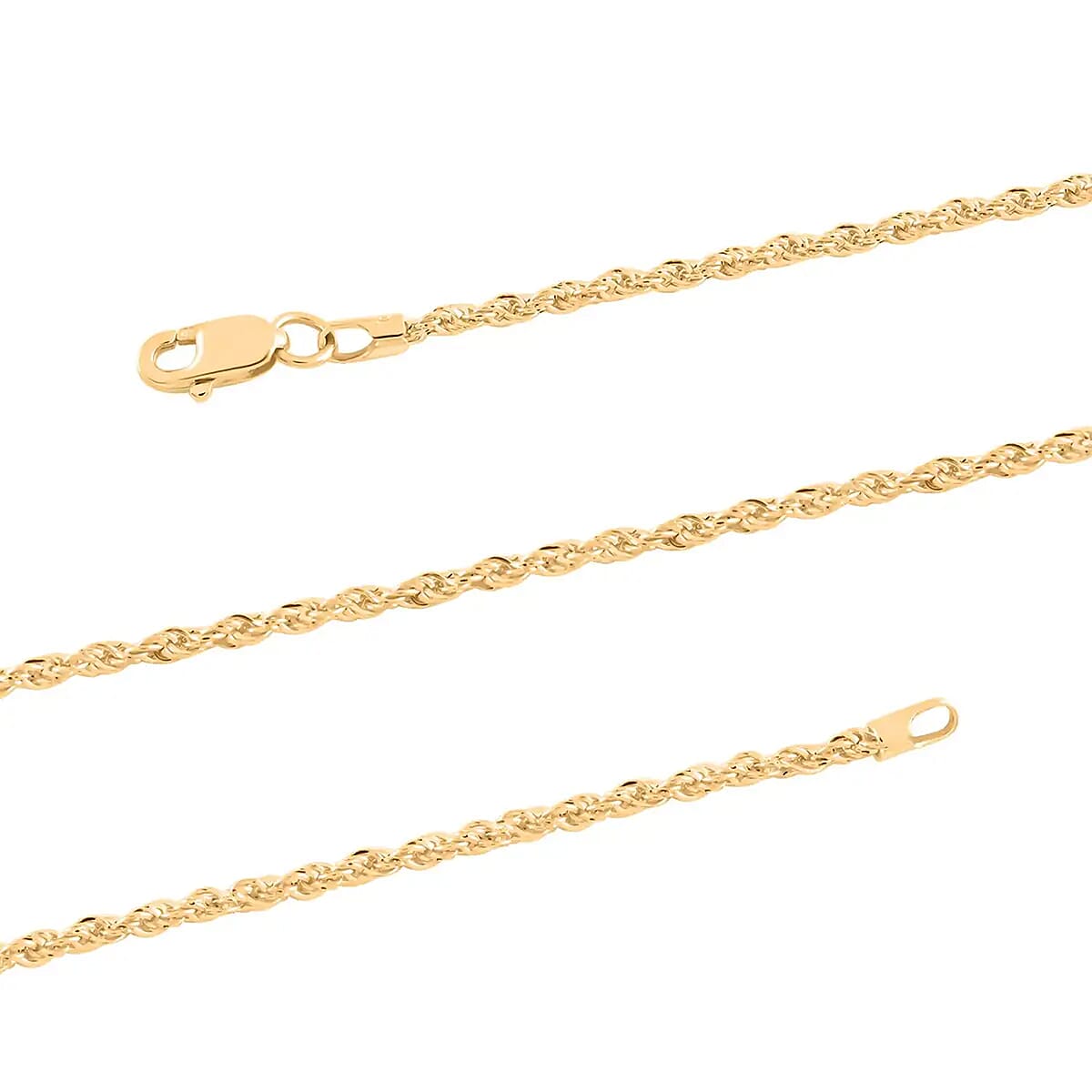 10K Yellow Gold Rope Chain Necklace, Rope Necklace, Gold Necklace, Gold Chain, 22 Inch Necklace 1.5mm 1.5 Grams image number 5