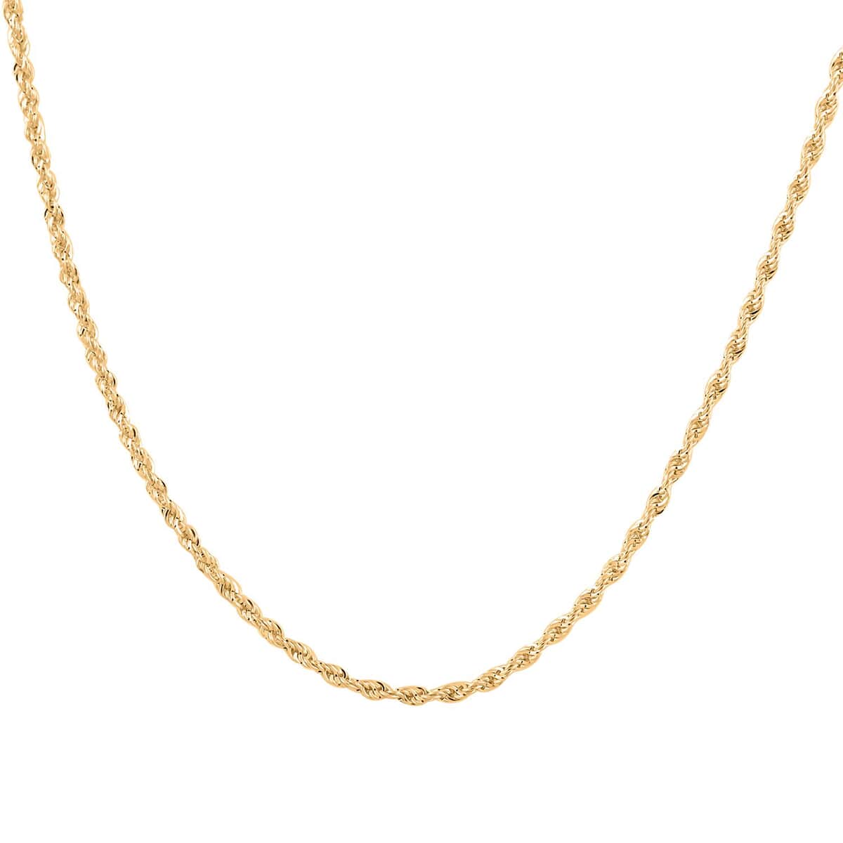 Rope Chain Necklace in 10K Yellow Gold, Gold Rope Chain, Gold Rope Necklace, 24 Inch Chain Necklace 1.6 Grams image number 0