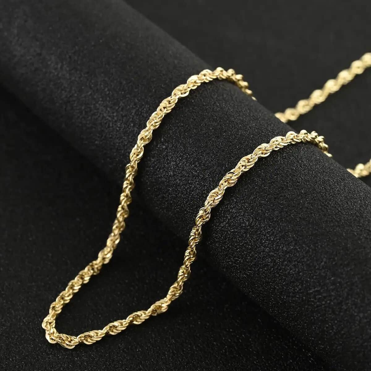 Rope Chain Necklace in 10K Yellow Gold, Gold Rope Chain, Gold Rope Necklace, 24 Inch Chain Necklace 1.6 Grams image number 1