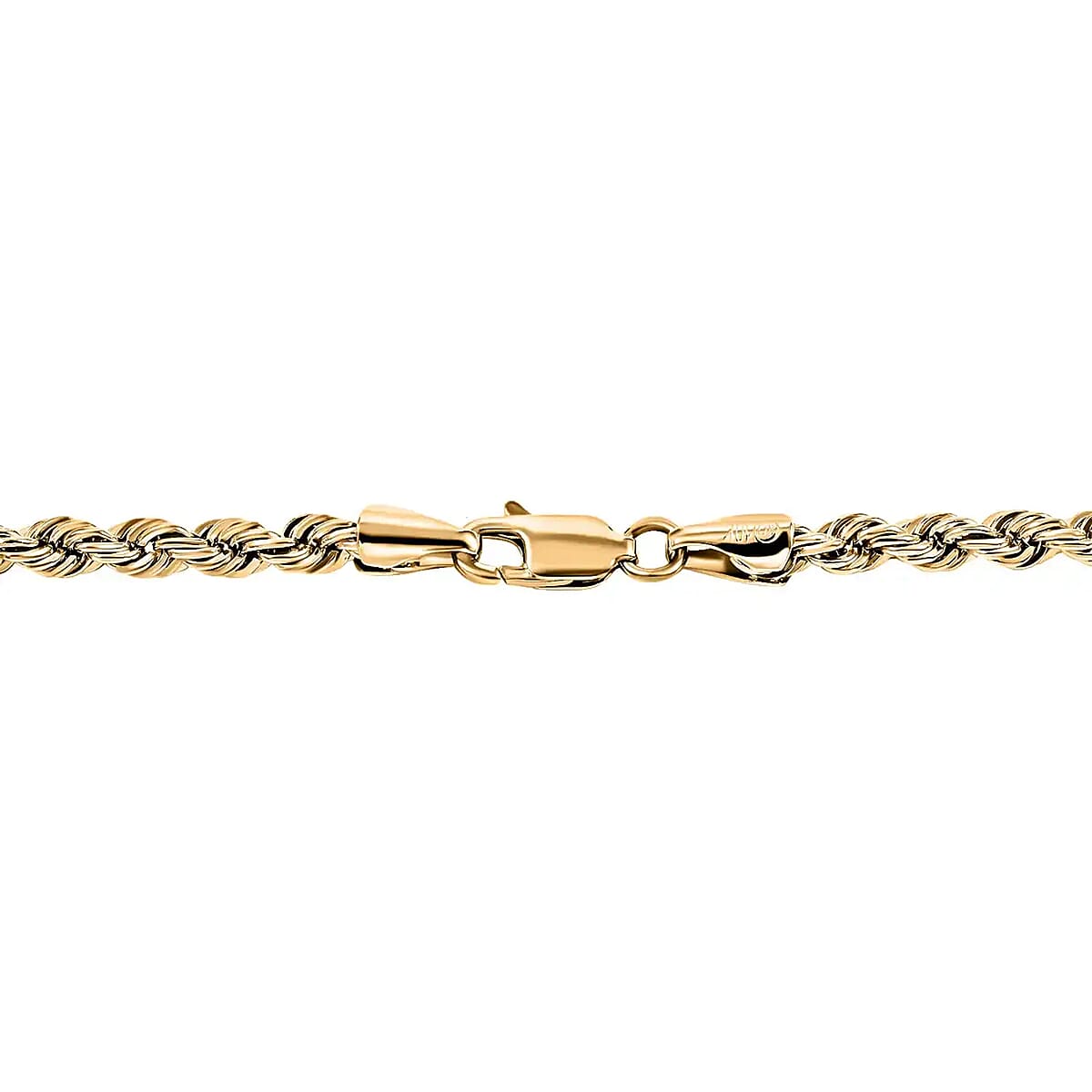 10K Yellow Gold 2mm Rope Necklace 20 Inches 1.7 Grams image number 3