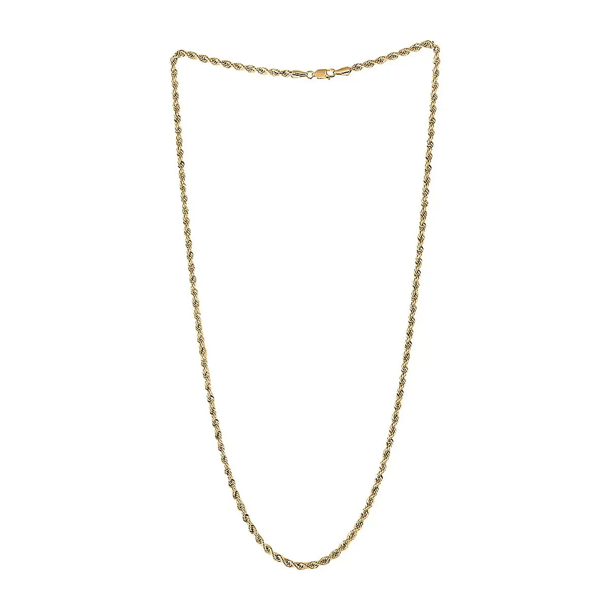 10K Yellow Gold 2mm Rope Necklace 20 Inches 1.7 Grams image number 4