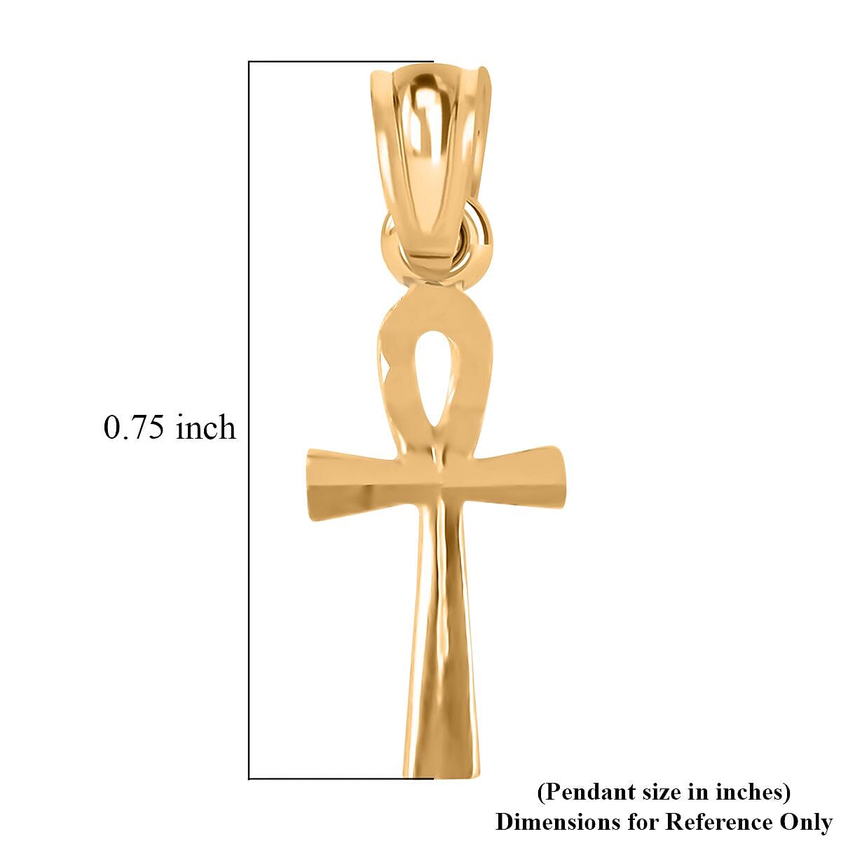 10K Yellow Gold Ankh Pendant image number 4