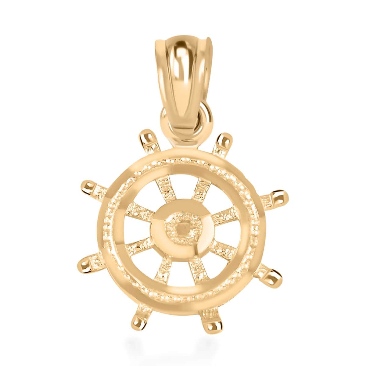 JCK Golden Deal 10K Yellow Gold Boat Wheel Pendant image number 0