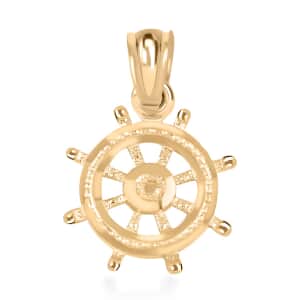 JCK Golden Deal 10K Yellow Gold Boat Wheel Pendant