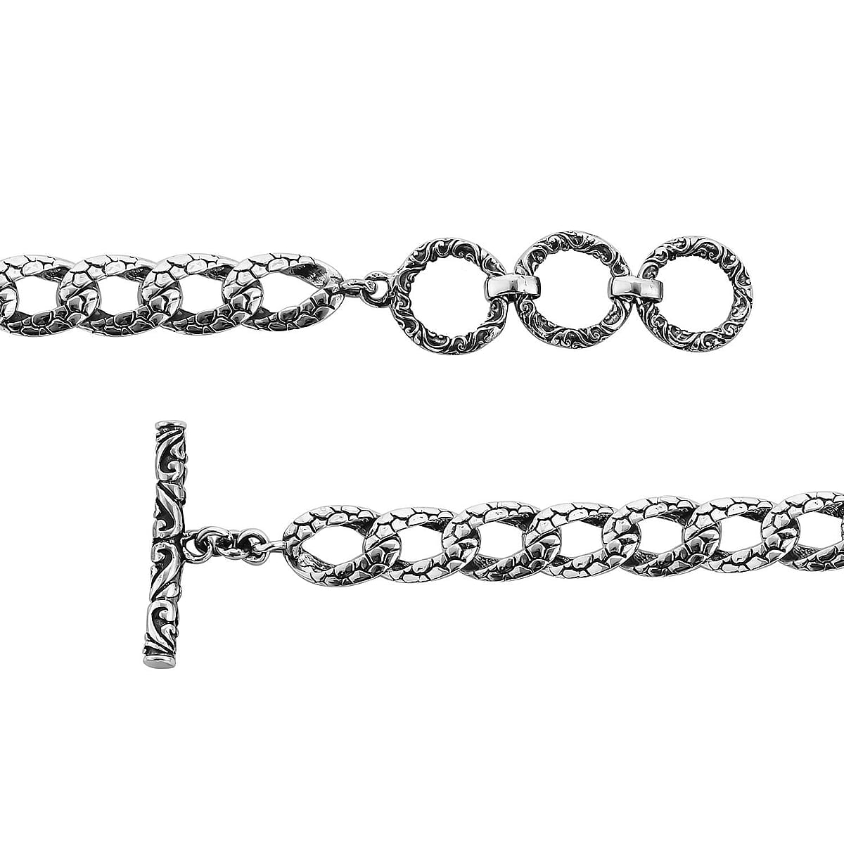 Bali Legacy Sterling Silver Filigree Bracelet (7.50 In) 13.85 Grams image number 2