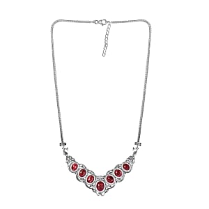 Norwegian Thulite 25.15 ctw Necklace, Sterling Silver Necklace, 18 Inch Necklace, Filigree Necklace