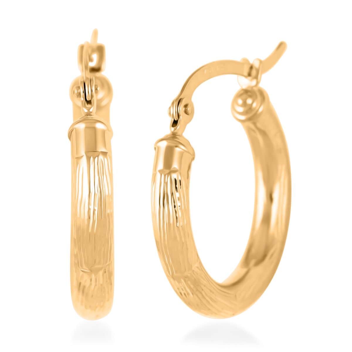 Goals Textured Hoop Earrings in Gold, Hoops + Huggies