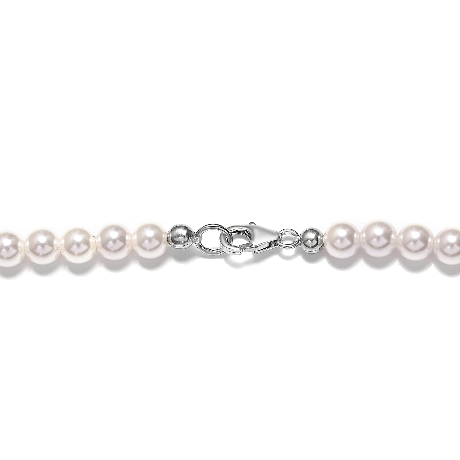 Austrian Crystal Beaded Necklace 20 Inches in Sterling Silver