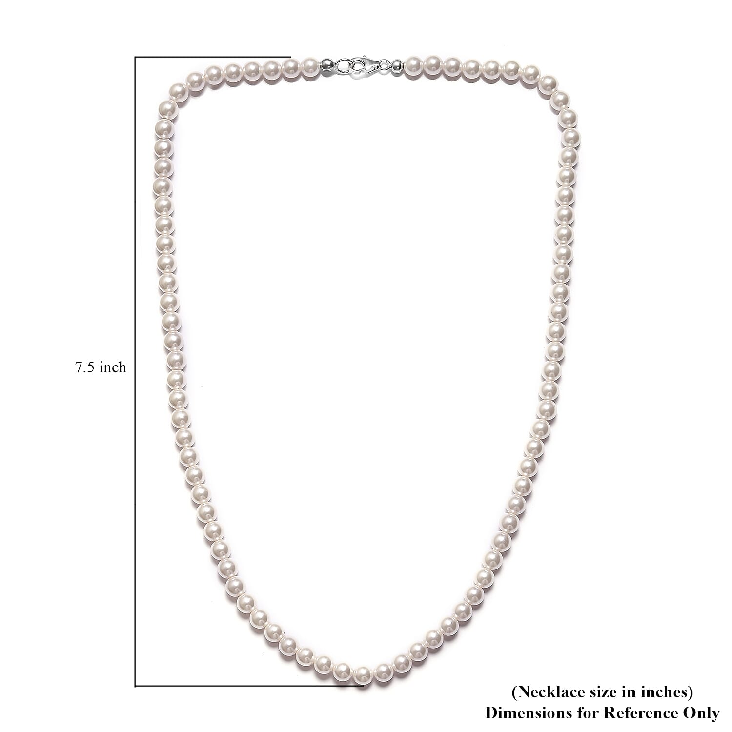 Austrian Crystal Beaded Necklace 20 Inches in Sterling Silver