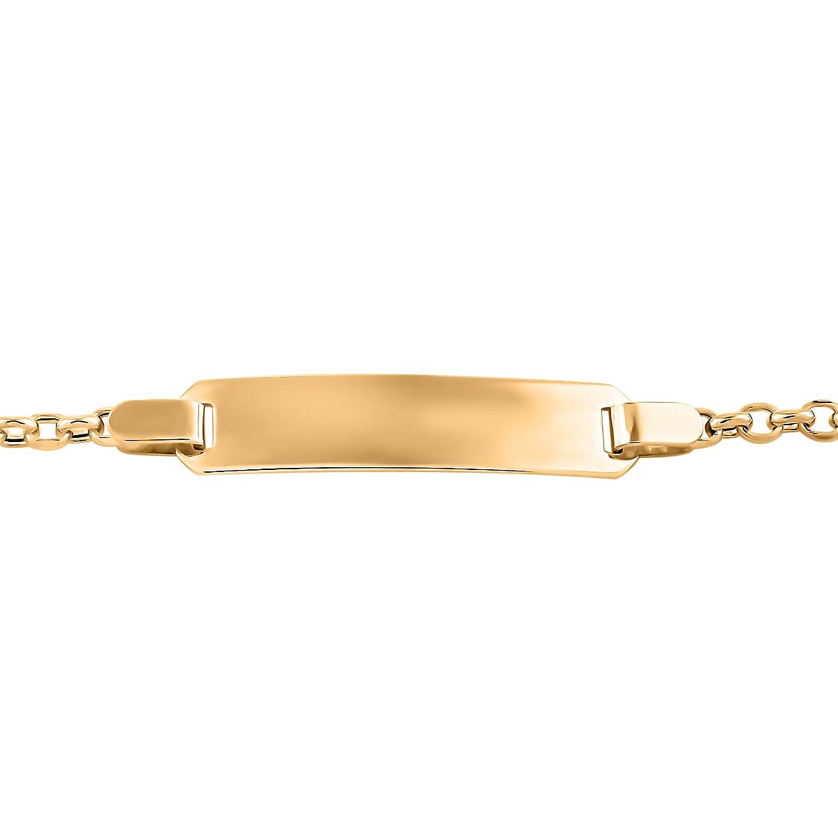 14K Yellow Gold 1.90mm Diamond Cut Cable ID Baby Bracelet (6.00 In) 1.50 Grams image number 2