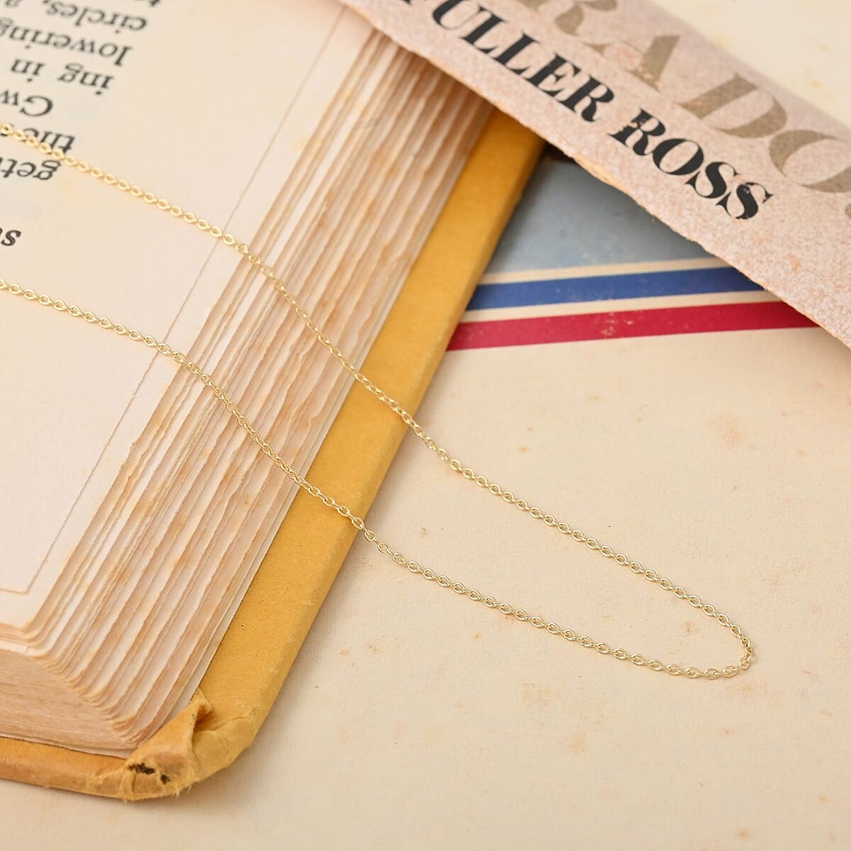 14K Yellow Gold 0.85mm Rolo Chain 18 Inches 0.90 Grams image number 1