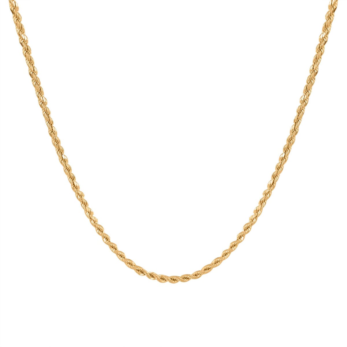 10K Yellow Gold 2.5mm Rope Necklace (22 Inches) (3.8g) image number 0
