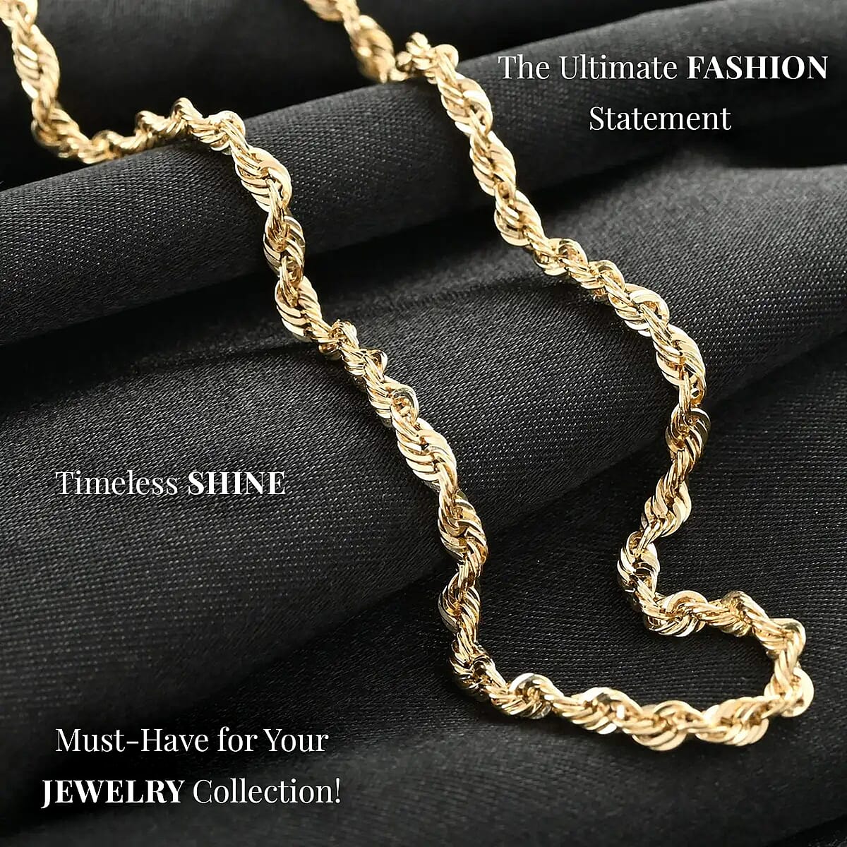 10K Yellow Gold 5mm Rope Necklace 22 Inches 8.75 Grams image number 1