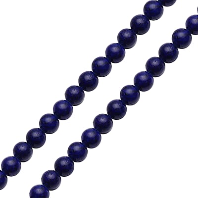 Lapis Lazuli and Austrian Crystal 167.00 ctw Beaded Necklace in Silvertone 18-20 Inches