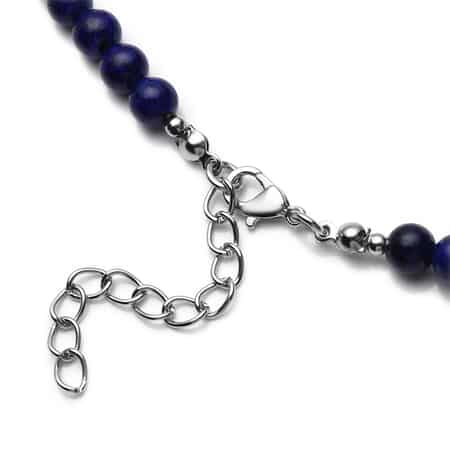 Lapis Lazuli and Austrian Crystal Beaded Necklace 18-20 Inches in Silvertone 167.00 ctw image number 4
