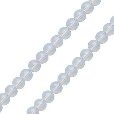 Opalite and Austrian Crystal 151.50 ctw Beaded Necklace in Silvertone 18-20 Inches