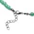 Green Aventurine and Austrian Crystal Beaded Necklace 18-20 Inches in Silvertone 146.00 ctw image number 4