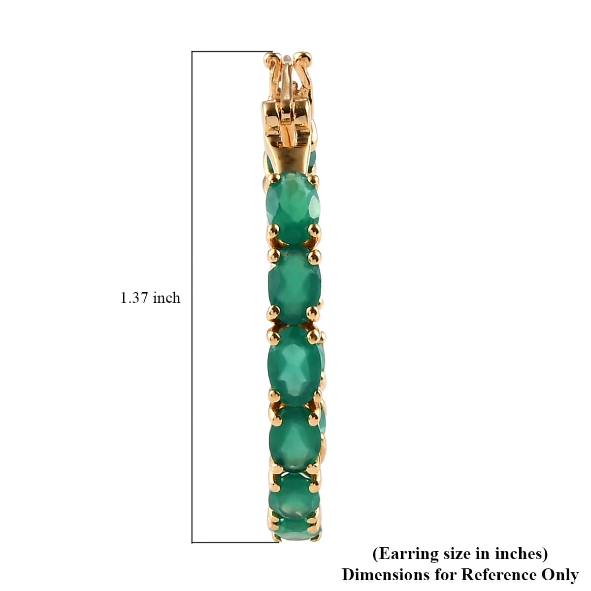 Verde Onyx Inside Out Hoop Earrings in Vermeil YG Over Sterling Silver (8.80 g) 8.50 ctw image number 4