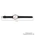 Strada Japanese Movement Piano Pattern Dial Watch in Black Ostrich Embossed Faux Leather Strap image number 6