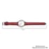 Strada Japanese Movement Piano Pattern Dial Watch in Red Ostrich Embossed Faux Leather Strap image number 6