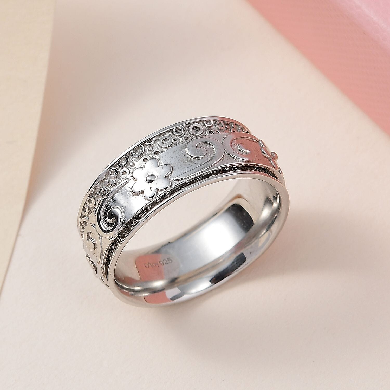 D'Joy Sterling Silver Band Ring (Size 10.0) 7 Grams