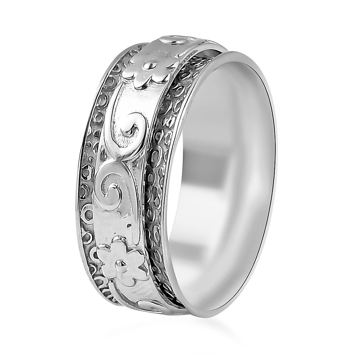 D'Joy Sterling Silver Band Ring (Size 10.0) 7 Grams