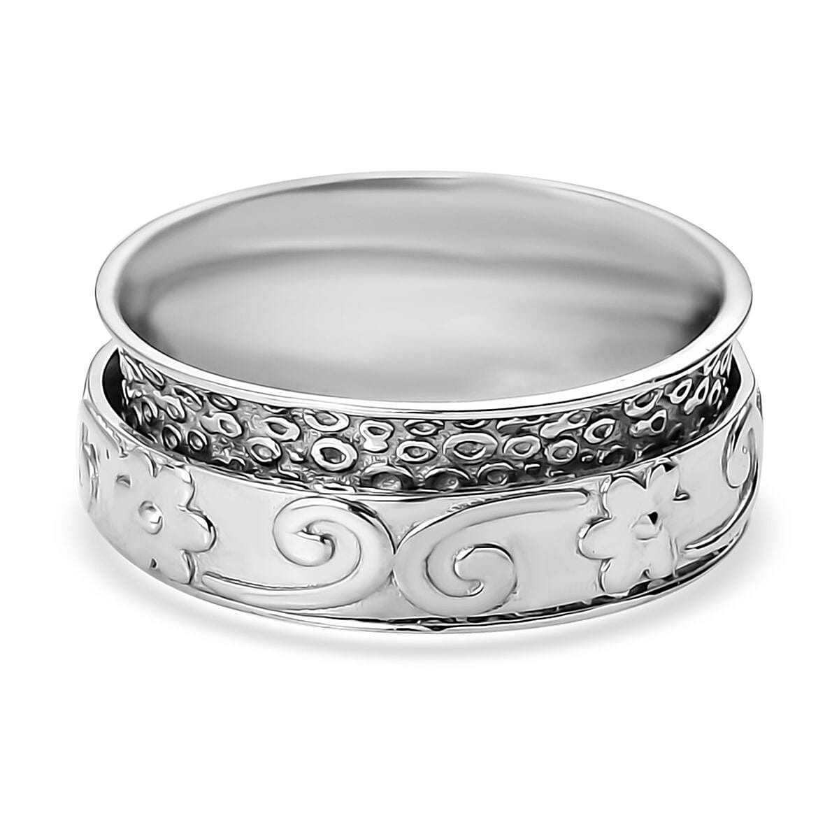 D'Joy Sterling Silver Band Ring (Size 10.0) 7 Grams