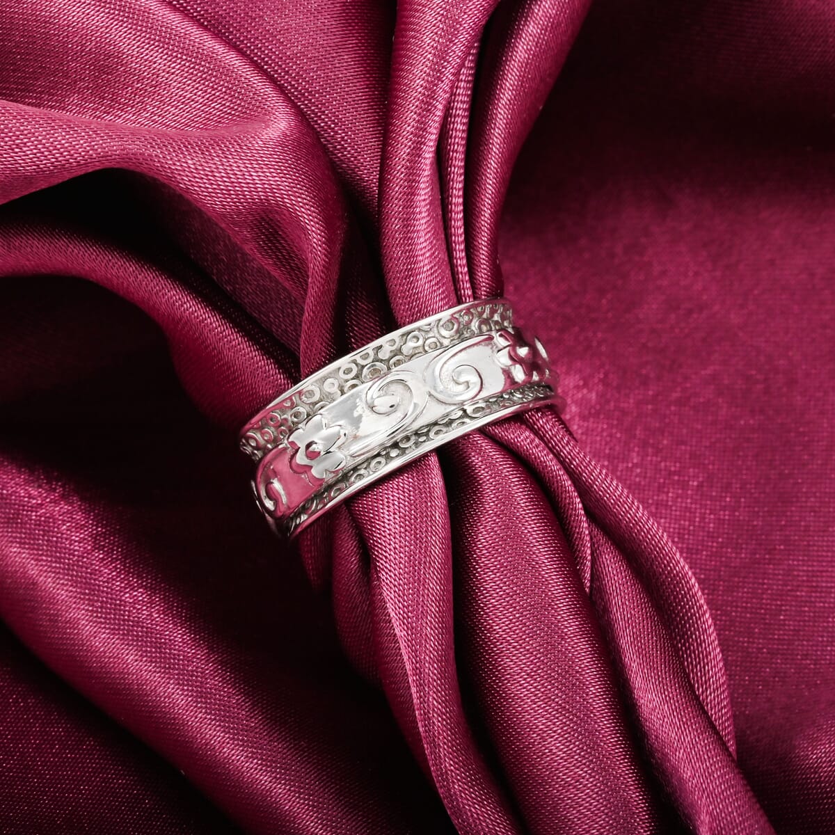 D'Joy Sterling Silver Band Ring (Size 8.0) 6.65 Grams image number 1