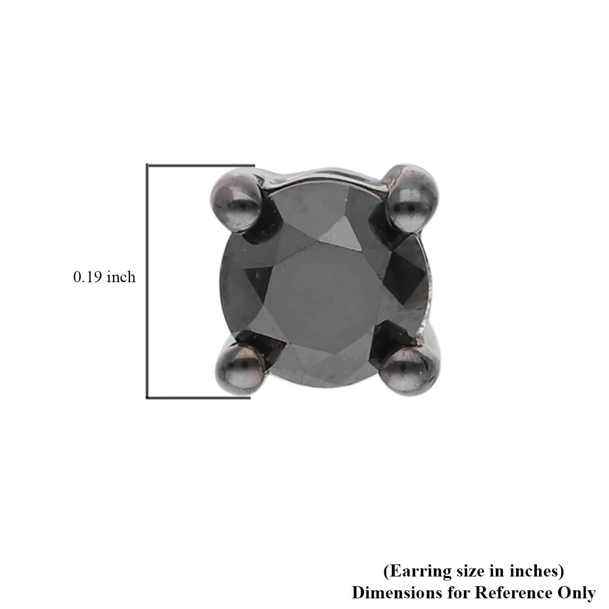Black Diamond Solitaire Stud Earrings in Platinum Over Sterling Silver 2.10 ctw image number 4