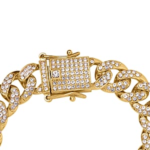 Austrian Crystal, Enameled Butterfly Spinner Bracelet in Goldtone (7.25 In)