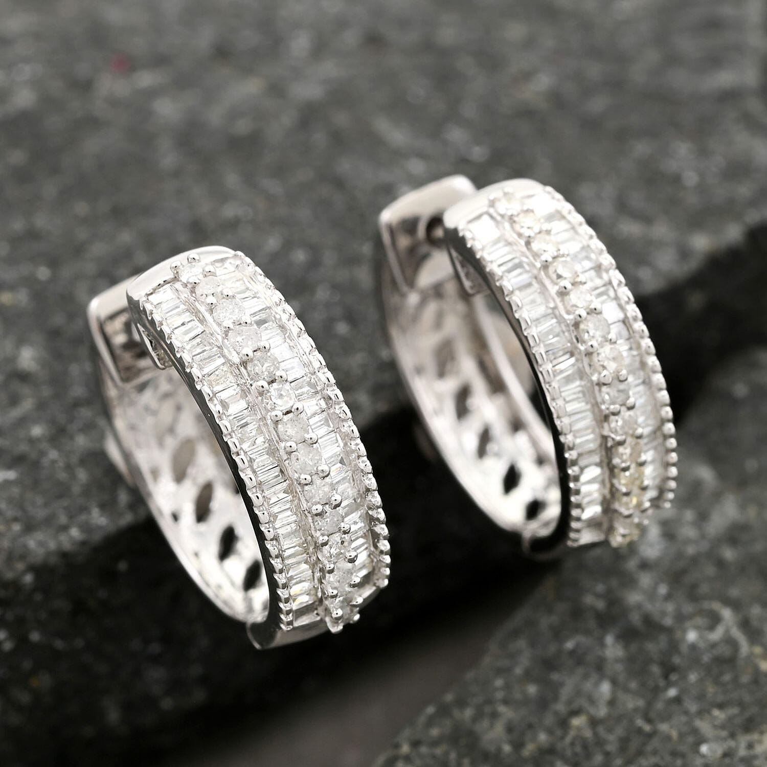 Diamond Earrings in 14K Yellow Gold Over Sterling Silver 0.50 ctw