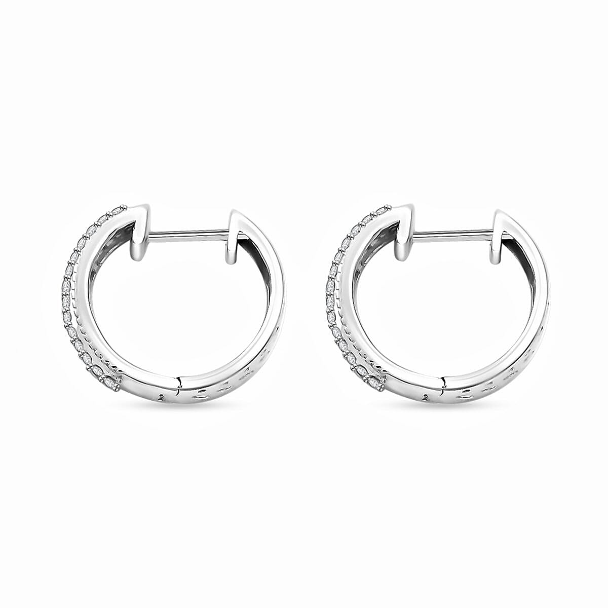 Diamond Earrings in 14K Yellow Gold Over Sterling Silver 0.50 ctw image number 3