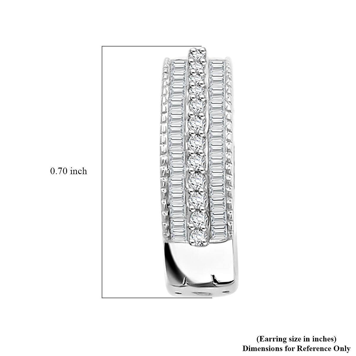 Diamond Earrings in 14K Yellow Gold Over Sterling Silver 0.50 ctw image number 4