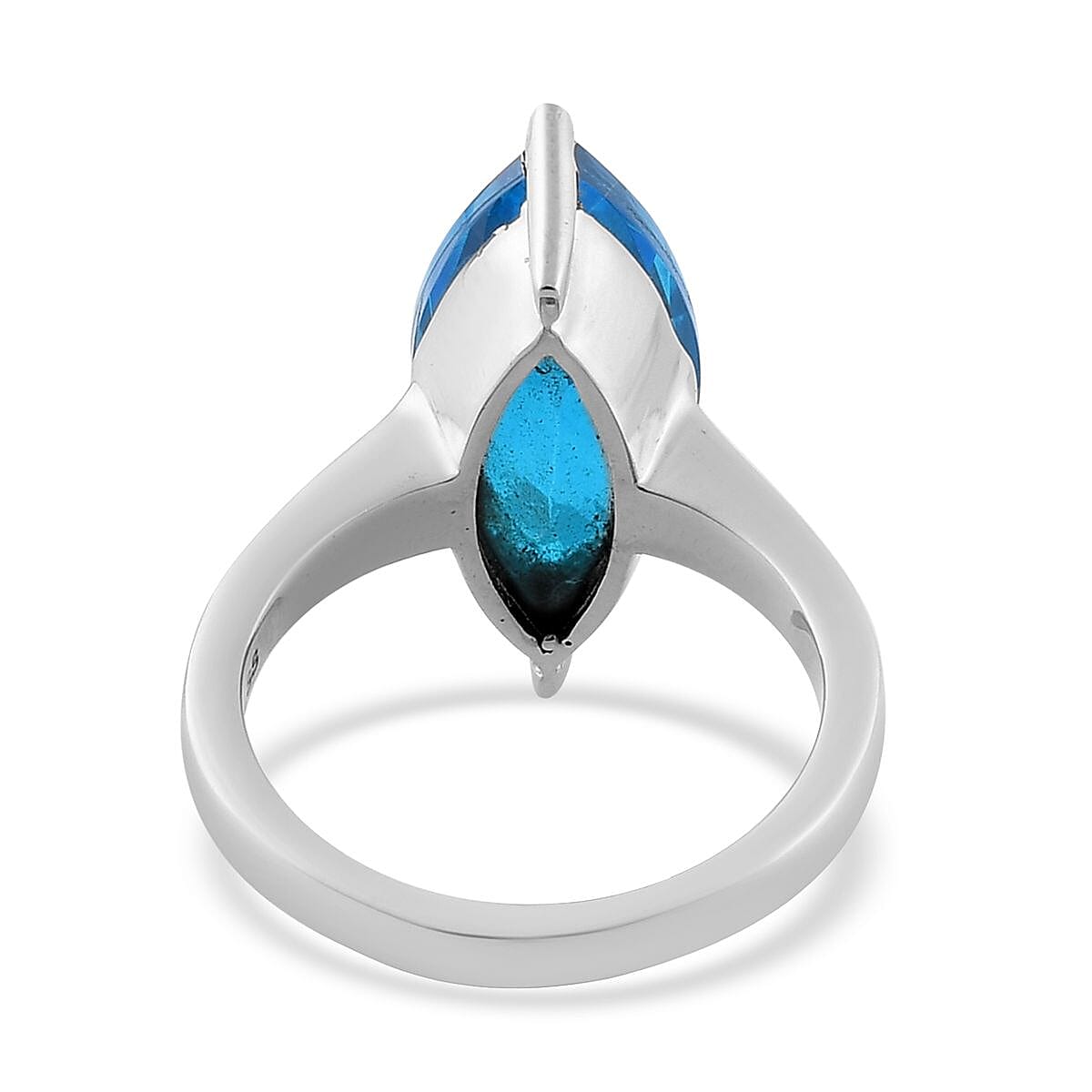 Caribbean Quartz Solitaire Ring in Stainless Steel (Size 9.0) 6.25 ctw | Tarnish-Free, Waterproof, Sweat Proof Jewelry image number 4