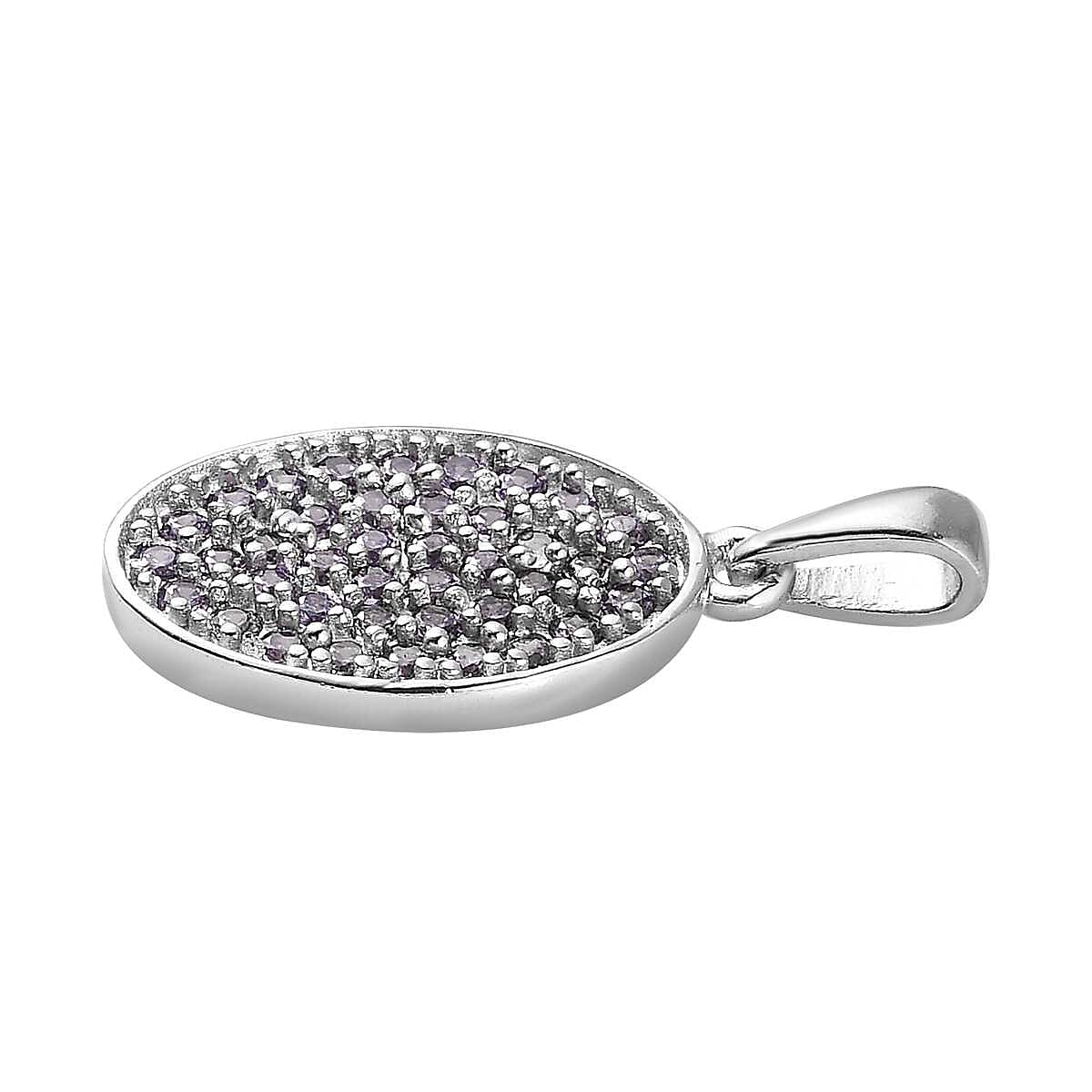 Karis Simulated Purple Diamond Pendant in Platinum Bond 1.15 ctw