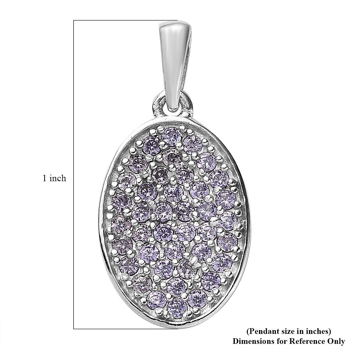 Karis Simulated Purple Diamond Pendant in Platinum Bond 1.15 ctw