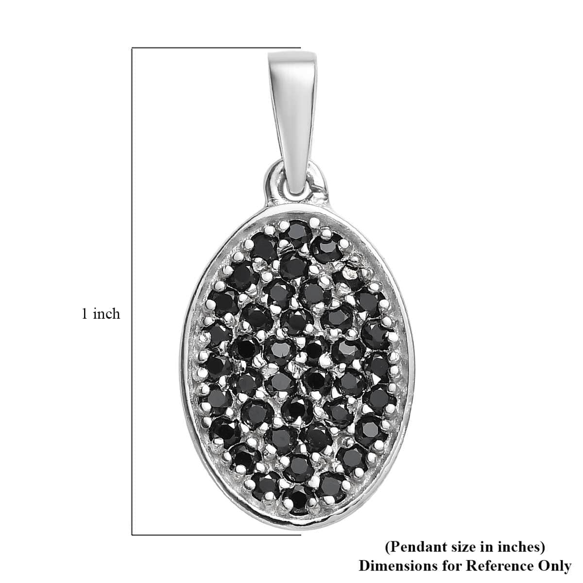 Karis Simulated Black Diamond Pendant in Platinum Bond 1.15 ctw image number 5