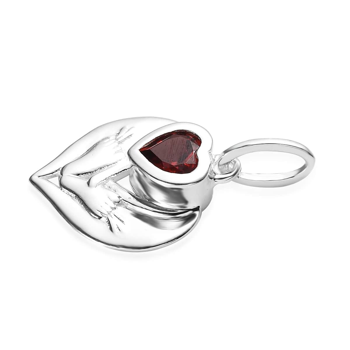 Mozambique Garnet Pendant in Sterling Silver 0.60 ctw image number 3