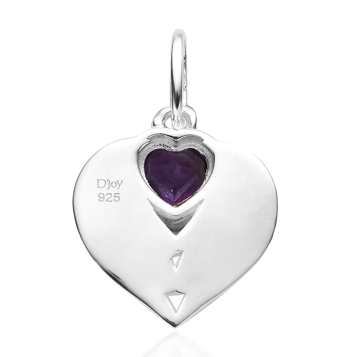 Amethyst Heart Pendant in Sterling Silver 0.40 ctw image number 4